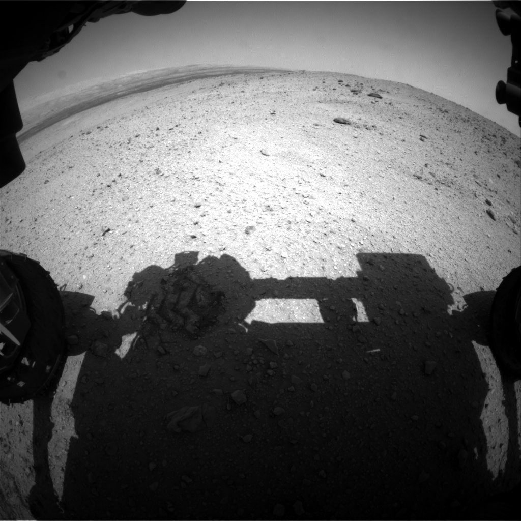Nasa's Mars rover Curiosity acquired this image using its Front Hazard Avoidance Camera (Front Hazcam) on Sol 425, at drive 1066, site number 19