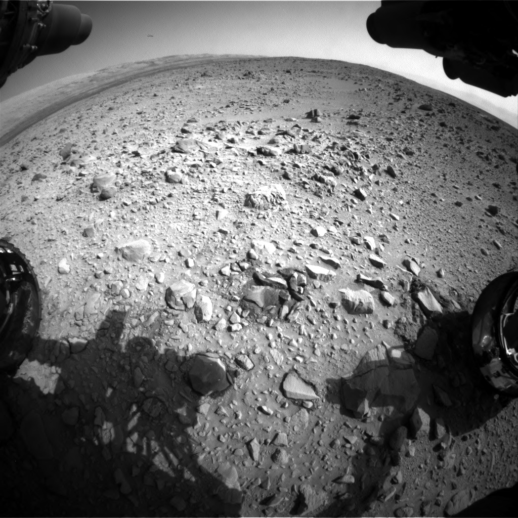 Nasa's Mars rover Curiosity acquired this image using its Front Hazard Avoidance Camera (Front Hazcam) on Sol 431, at drive 764, site number 20