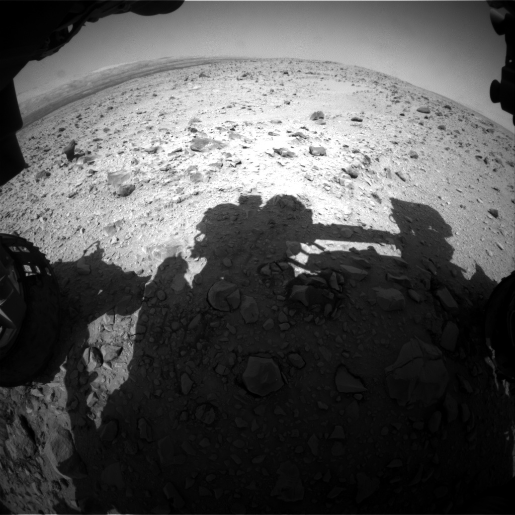 Nasa's Mars rover Curiosity acquired this image using its Front Hazard Avoidance Camera (Front Hazcam) on Sol 433, at drive 764, site number 20