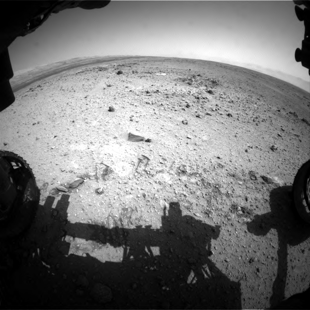 Nasa's Mars rover Curiosity acquired this image using its Front Hazard Avoidance Camera (Front Hazcam) on Sol 433, at drive 0, site number 21