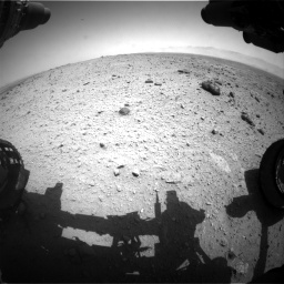 Nasa's Mars rover Curiosity acquired this image using its Front Hazard Avoidance Camera (Front Hazcam) on Sol 433, at drive 1154, site number 20