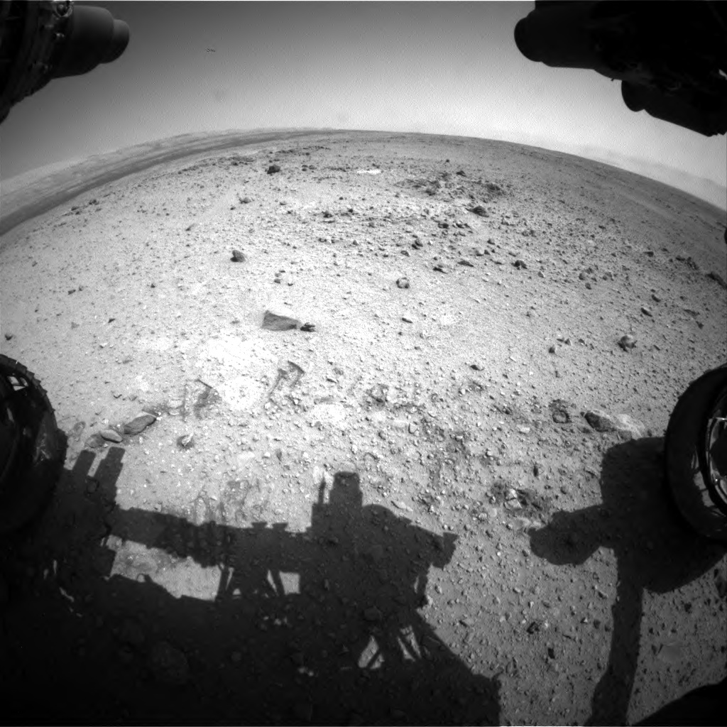 Nasa's Mars rover Curiosity acquired this image using its Front Hazard Avoidance Camera (Front Hazcam) on Sol 433, at drive 0, site number 21