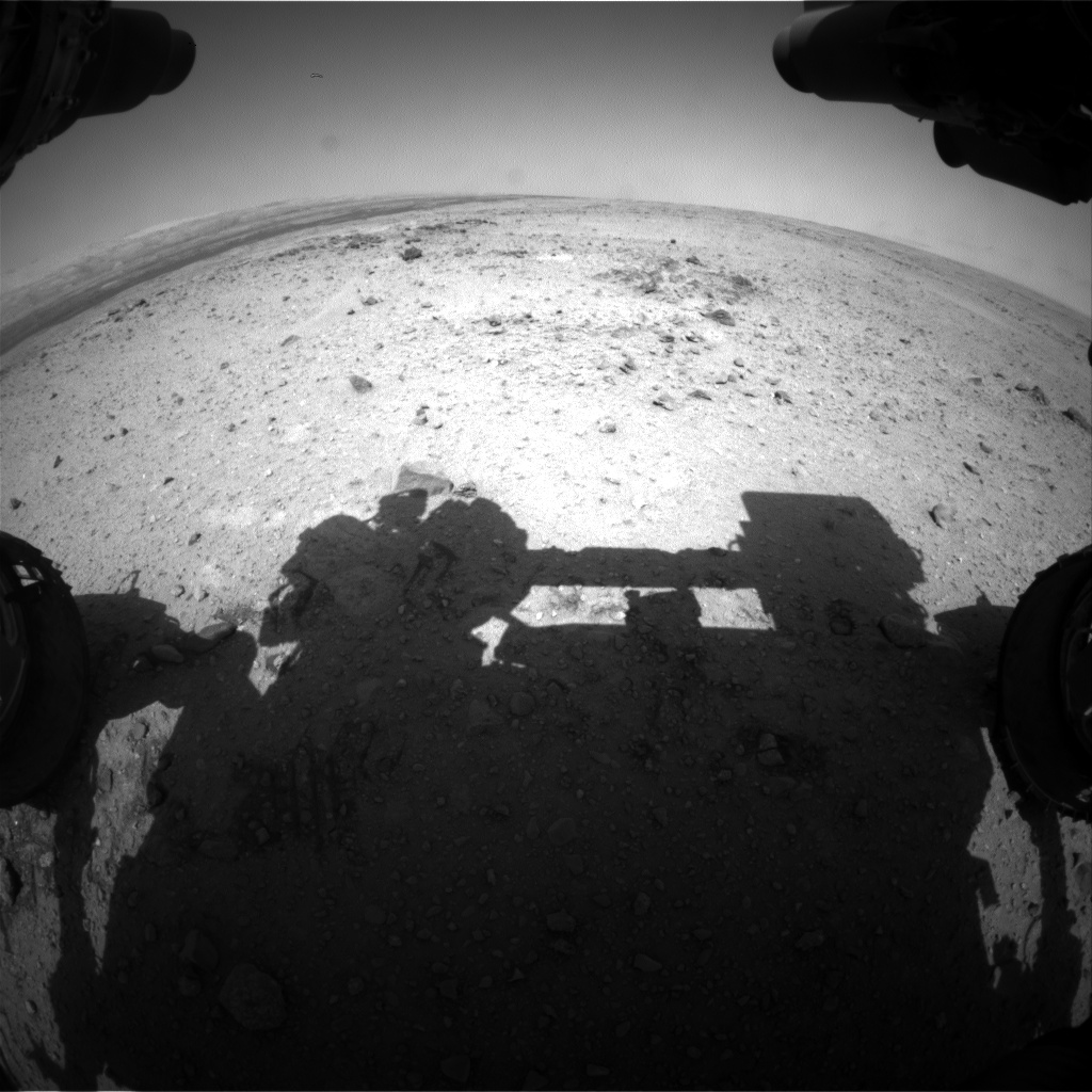 Nasa's Mars rover Curiosity acquired this image using its Front Hazard Avoidance Camera (Front Hazcam) on Sol 434, at drive 0, site number 21