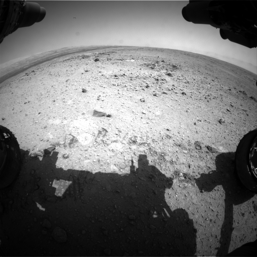Nasa's Mars rover Curiosity acquired this image using its Front Hazard Avoidance Camera (Front Hazcam) on Sol 435, at drive 0, site number 21