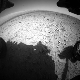 Nasa's Mars rover Curiosity acquired this image using its Front Hazard Avoidance Camera (Front Hazcam) on Sol 436, at drive 576, site number 21