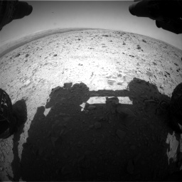 Nasa's Mars rover Curiosity acquired this image using its Front Hazard Avoidance Camera (Front Hazcam) on Sol 437, at drive 652, site number 21