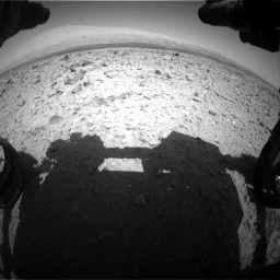Nasa's Mars rover Curiosity acquired this image using its Front Hazard Avoidance Camera (Front Hazcam) on Sol 437, at drive 910, site number 21