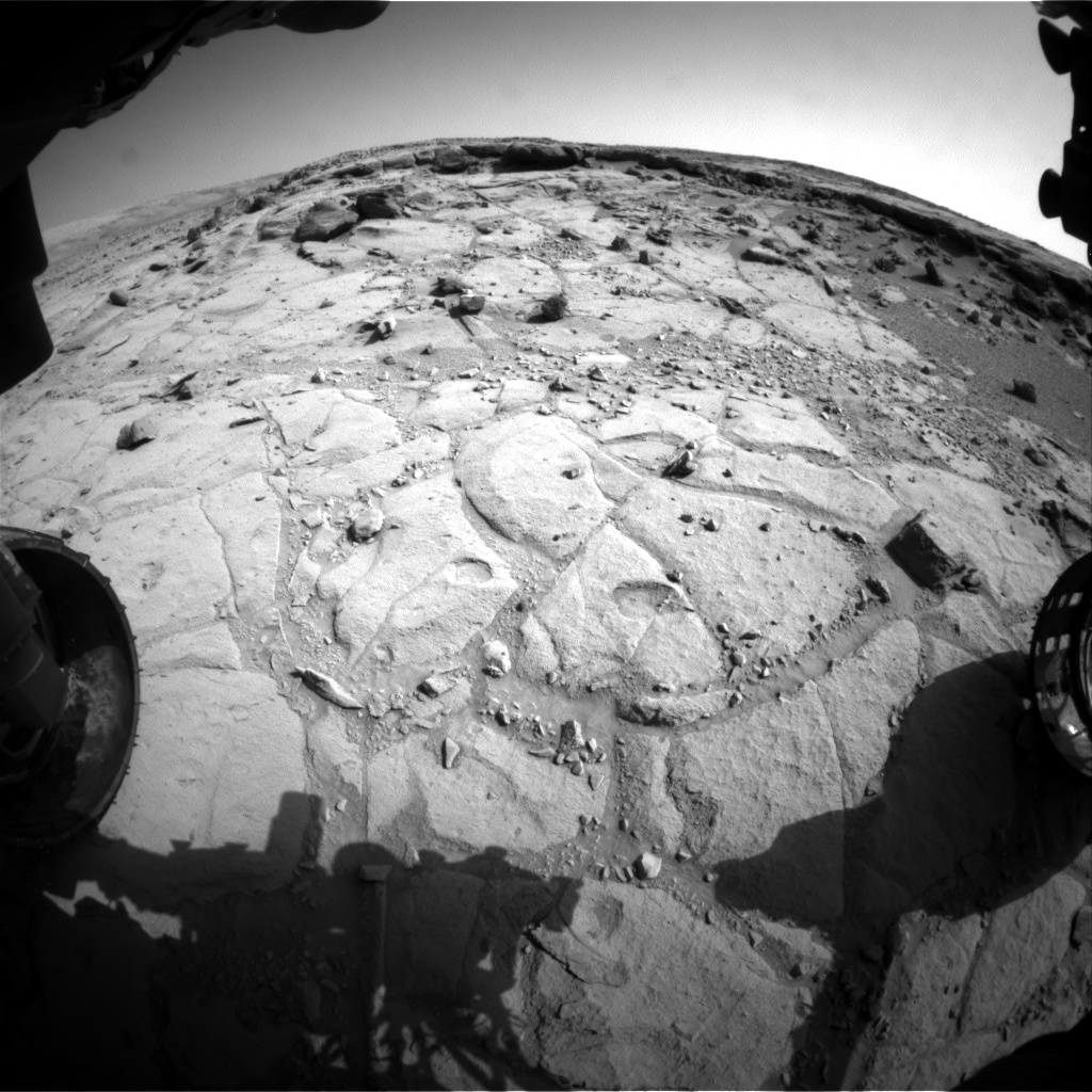Nasa's Mars rover Curiosity acquired this image using its Front Hazard Avoidance Camera (Front Hazcam) on Sol 439, at drive 1572, site number 21