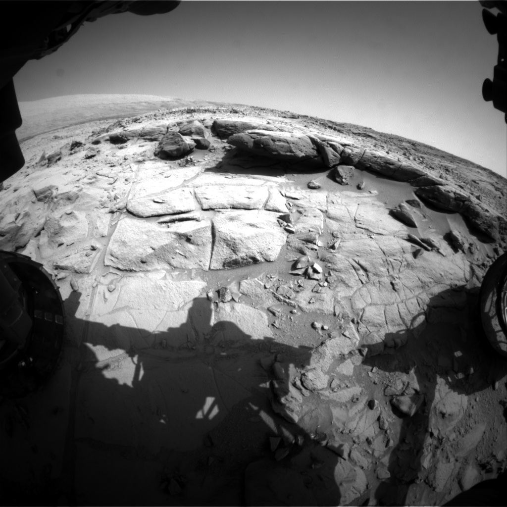 Nasa's Mars rover Curiosity acquired this image using its Front Hazard Avoidance Camera (Front Hazcam) on Sol 440, at drive 0, site number 22