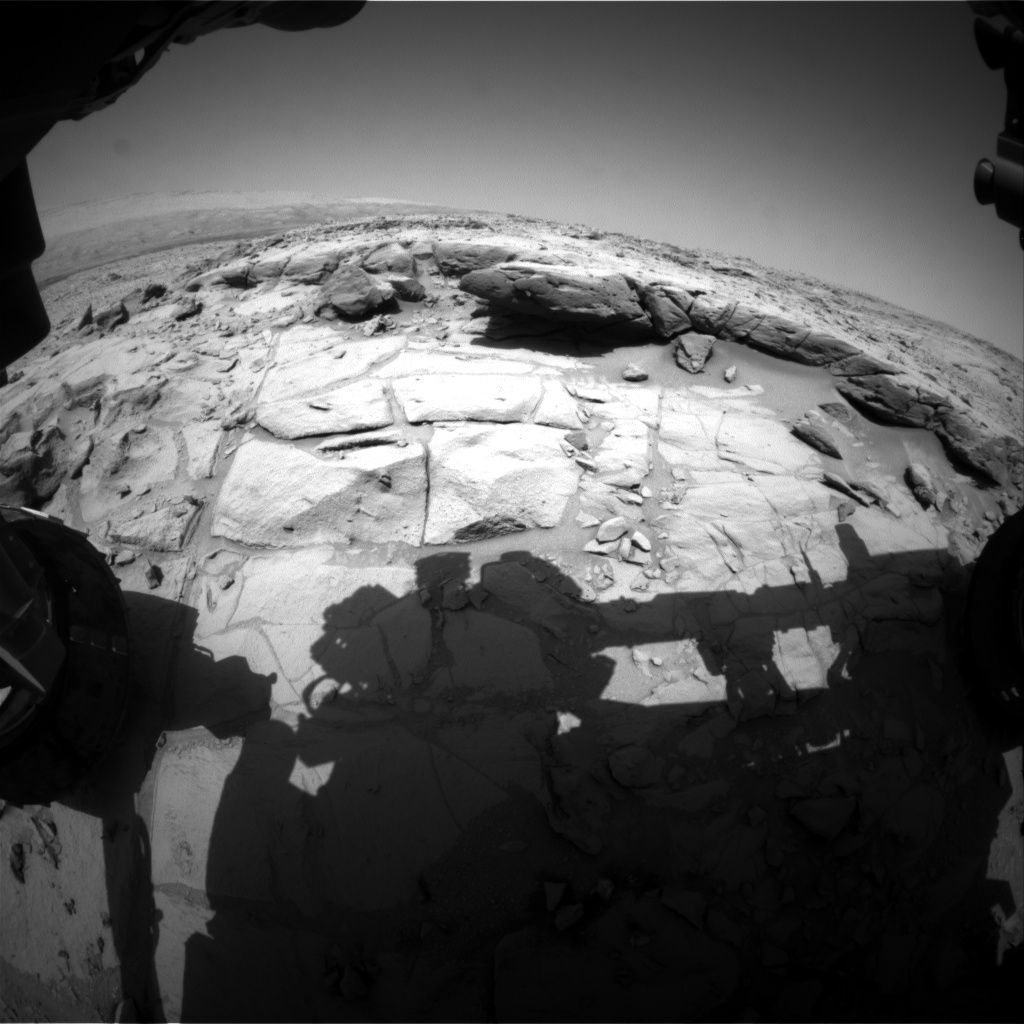 Nasa's Mars rover Curiosity acquired this image using its Front Hazard Avoidance Camera (Front Hazcam) on Sol 441, at drive 0, site number 22