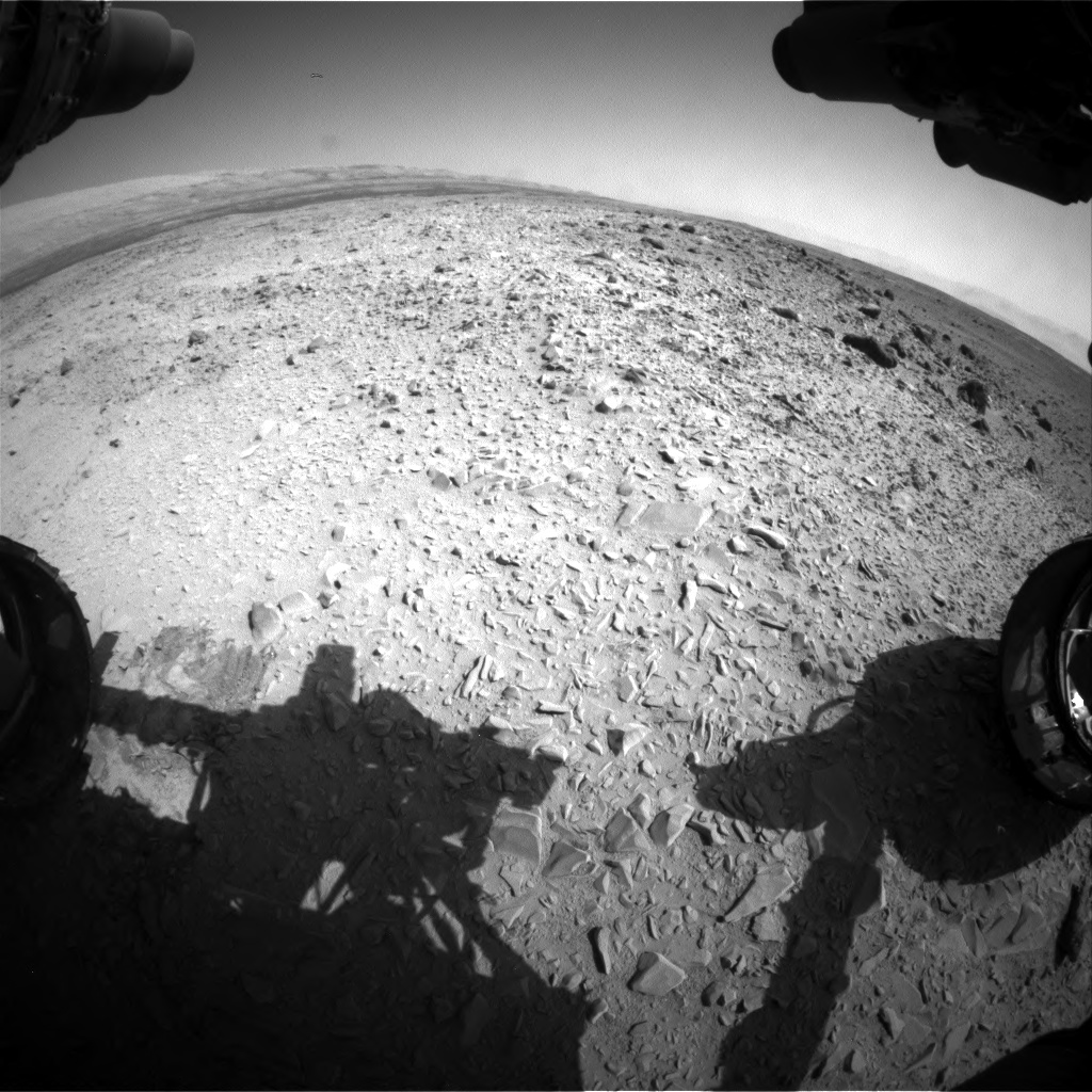Nasa's Mars rover Curiosity acquired this image using its Front Hazard Avoidance Camera (Front Hazcam) on Sol 453, at drive 484, site number 22