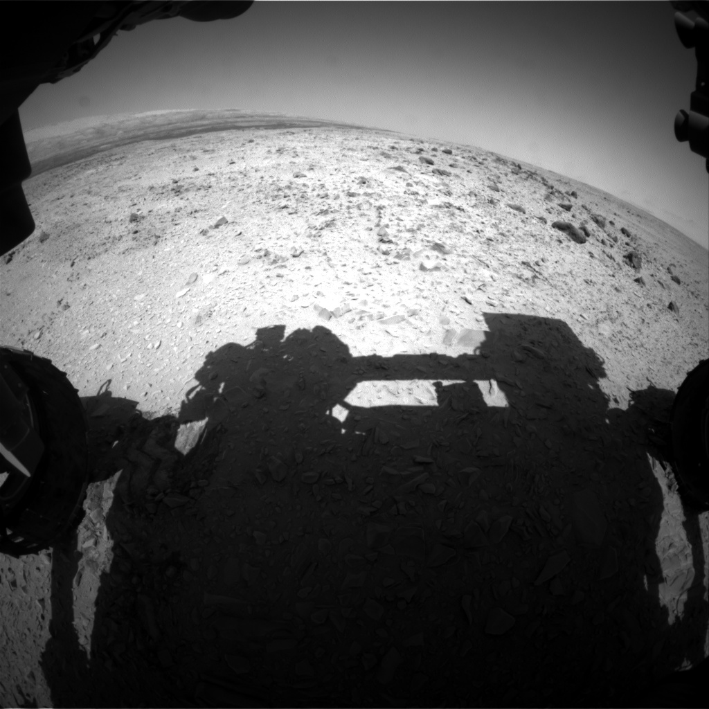 Nasa's Mars rover Curiosity acquired this image using its Front Hazard Avoidance Camera (Front Hazcam) on Sol 454, at drive 484, site number 22