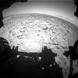 Nasa's Mars rover Curiosity acquired this image using its Front Hazard Avoidance Camera (Front Hazcam) on Sol 454, at drive 826, site number 22