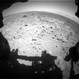 Nasa's Mars rover Curiosity acquired this image using its Front Hazard Avoidance Camera (Front Hazcam) on Sol 454, at drive 868, site number 22