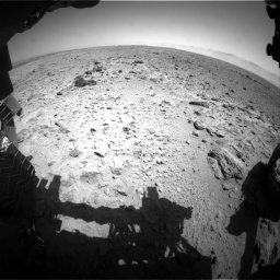 Nasa's Mars rover Curiosity acquired this image using its Front Hazard Avoidance Camera (Front Hazcam) on Sol 454, at drive 916, site number 22