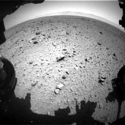 Nasa's Mars rover Curiosity acquired this image using its Front Hazard Avoidance Camera (Front Hazcam) on Sol 454, at drive 970, site number 22