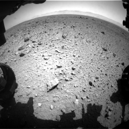Nasa's Mars rover Curiosity acquired this image using its Front Hazard Avoidance Camera (Front Hazcam) on Sol 454, at drive 976, site number 22