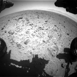 Nasa's Mars rover Curiosity acquired this image using its Front Hazard Avoidance Camera (Front Hazcam) on Sol 454, at drive 946, site number 22