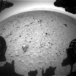 Nasa's Mars rover Curiosity acquired this image using its Front Hazard Avoidance Camera (Front Hazcam) on Sol 454, at drive 994, site number 22