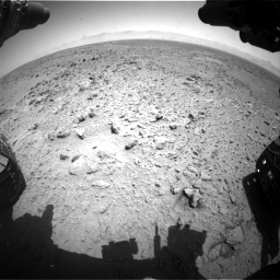 Nasa's Mars rover Curiosity acquired this image using its Front Hazard Avoidance Camera (Front Hazcam) on Sol 455, at drive 342, site number 23