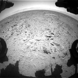 Nasa's Mars rover Curiosity acquired this image using its Front Hazard Avoidance Camera (Front Hazcam) on Sol 455, at drive 372, site number 23