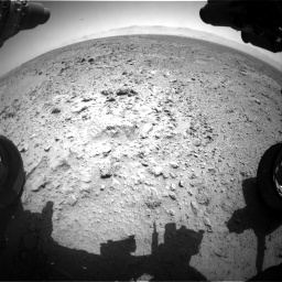 Nasa's Mars rover Curiosity acquired this image using its Front Hazard Avoidance Camera (Front Hazcam) on Sol 455, at drive 384, site number 23