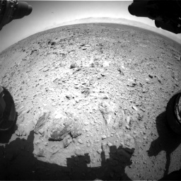 Nasa's Mars rover Curiosity acquired this image using its Front Hazard Avoidance Camera (Front Hazcam) on Sol 455, at drive 402, site number 23