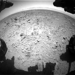 Nasa's Mars rover Curiosity acquired this image using its Front Hazard Avoidance Camera (Front Hazcam) on Sol 455, at drive 408, site number 23