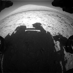 Nasa's Mars rover Curiosity acquired this image using its Front Hazard Avoidance Camera (Front Hazcam) on Sol 455, at drive 612, site number 23