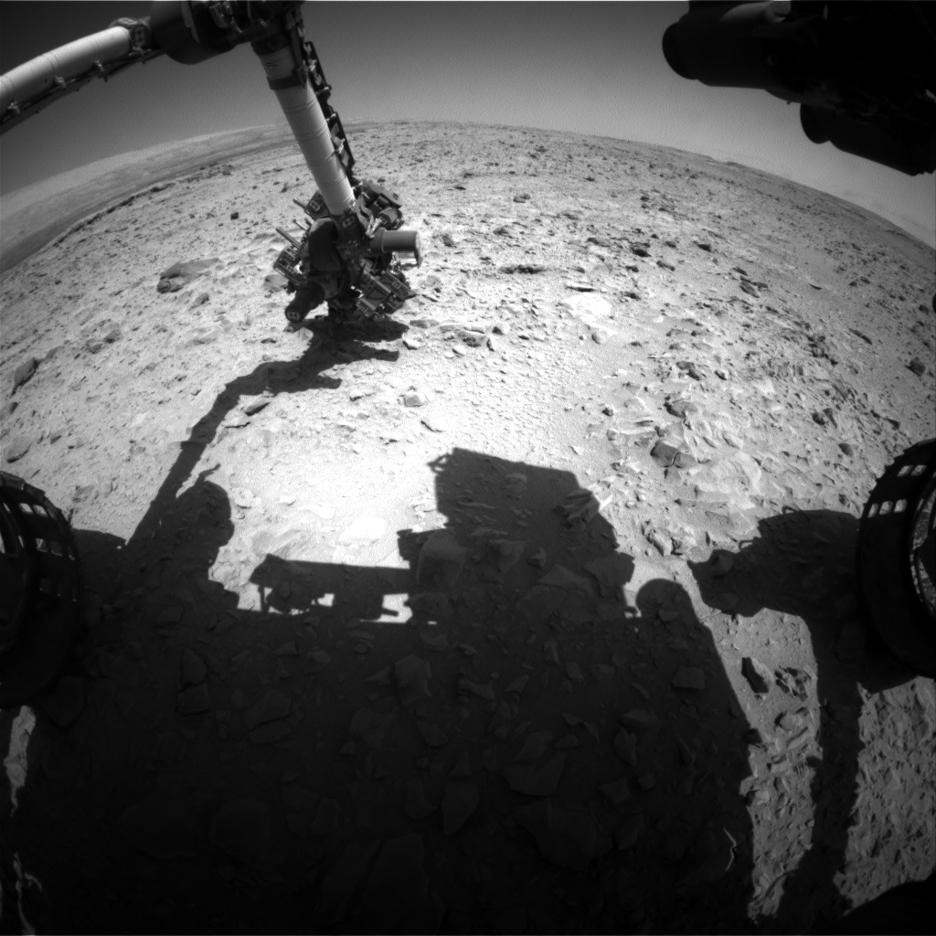 Nasa's Mars rover Curiosity acquired this image using its Front Hazard Avoidance Camera (Front Hazcam) on Sol 472, at drive 0, site number 24