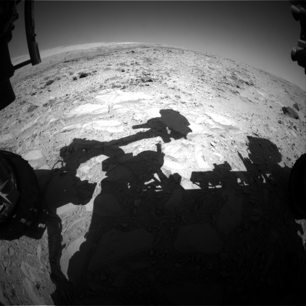 Nasa's Mars rover Curiosity acquired this image using its Front Hazard Avoidance Camera (Front Hazcam) on Sol 486, at drive 366, site number 24