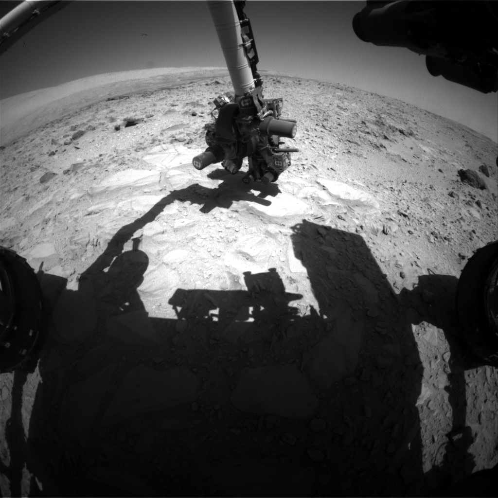 Nasa's Mars rover Curiosity acquired this image using its Front Hazard Avoidance Camera (Front Hazcam) on Sol 486, at drive 366, site number 24