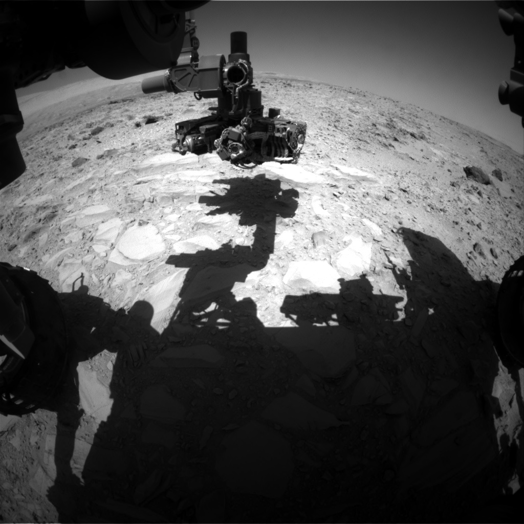 Nasa's Mars rover Curiosity acquired this image using its Front Hazard Avoidance Camera (Front Hazcam) on Sol 490, at drive 378, site number 24