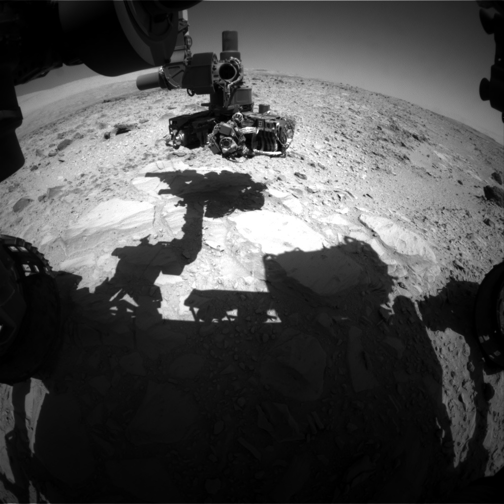 Nasa's Mars rover Curiosity acquired this image using its Front Hazard Avoidance Camera (Front Hazcam) on Sol 490, at drive 402, site number 24
