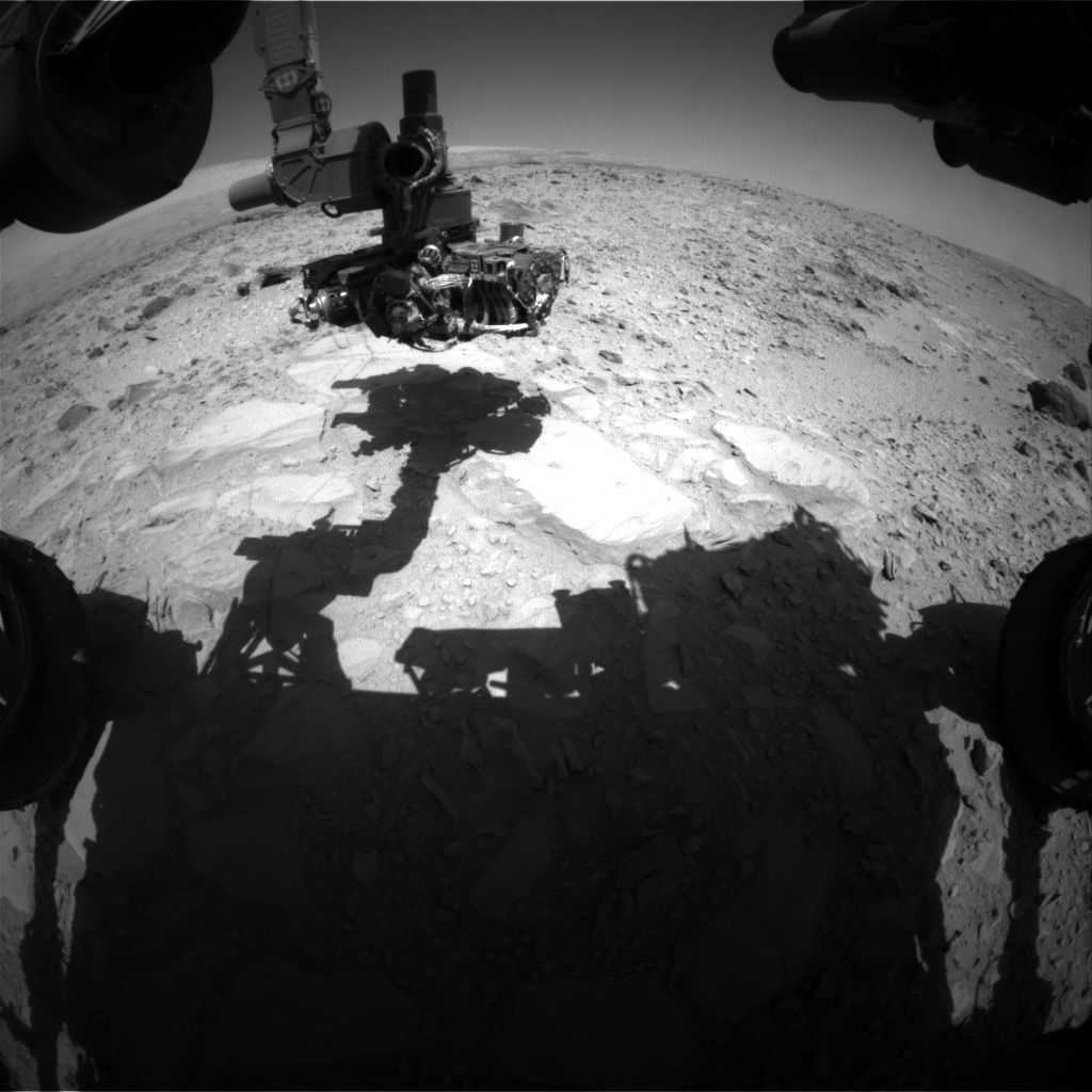 Nasa's Mars rover Curiosity acquired this image using its Front Hazard Avoidance Camera (Front Hazcam) on Sol 490, at drive 396, site number 24