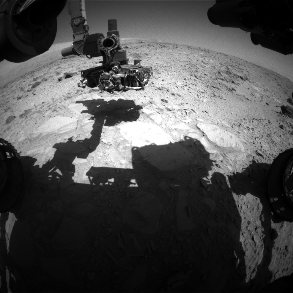 Nasa's Mars rover Curiosity acquired this image using its Front Hazard Avoidance Camera (Front Hazcam) on Sol 490, at drive 402, site number 24