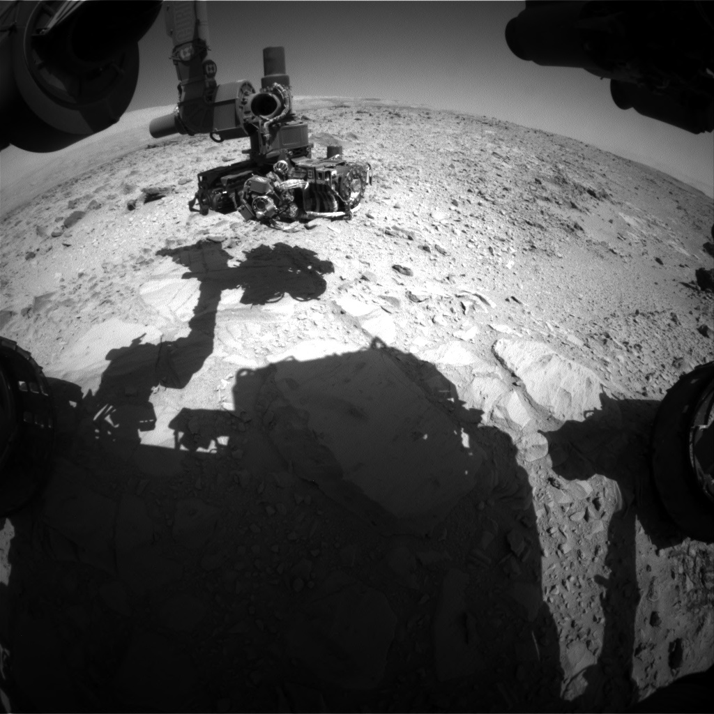 Nasa's Mars rover Curiosity acquired this image using its Front Hazard Avoidance Camera (Front Hazcam) on Sol 490, at drive 408, site number 24