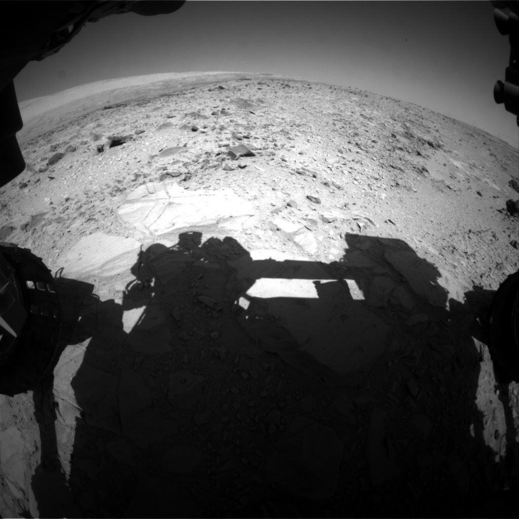 Nasa's Mars rover Curiosity acquired this image using its Front Hazard Avoidance Camera (Front Hazcam) on Sol 491, at drive 408, site number 24