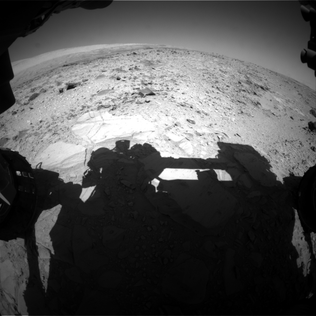 Nasa's Mars rover Curiosity acquired this image using its Front Hazard Avoidance Camera (Front Hazcam) on Sol 494, at drive 408, site number 24