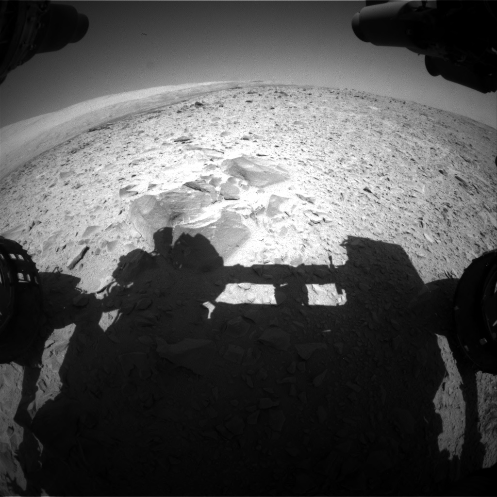 Nasa's Mars rover Curiosity acquired this image using its Front Hazard Avoidance Camera (Front Hazcam) on Sol 494, at drive 438, site number 24