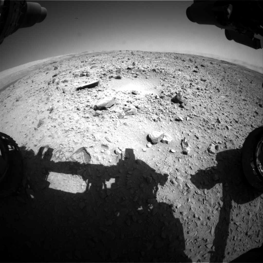 Nasa's Mars rover Curiosity acquired this image using its Front Hazard Avoidance Camera (Front Hazcam) on Sol 494, at drive 0, site number 25