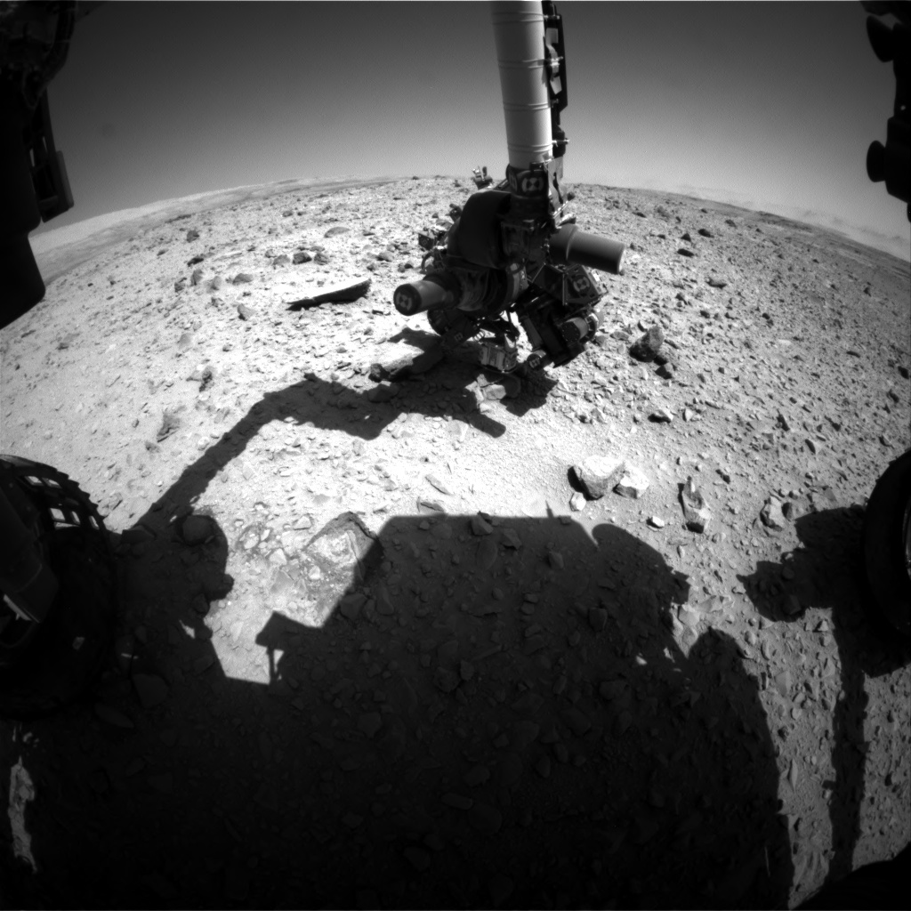 Nasa's Mars rover Curiosity acquired this image using its Front Hazard Avoidance Camera (Front Hazcam) on Sol 503, at drive 0, site number 25