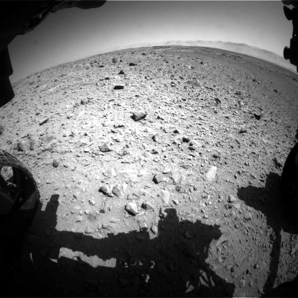 Nasa's Mars rover Curiosity acquired this image using its Front Hazard Avoidance Camera (Front Hazcam) on Sol 504, at drive 12, site number 25