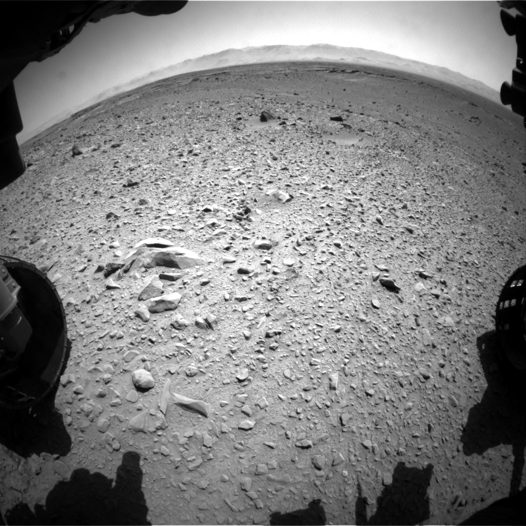 Nasa's Mars rover Curiosity acquired this image using its Front Hazard Avoidance Camera (Front Hazcam) on Sol 504, at drive 42, site number 25