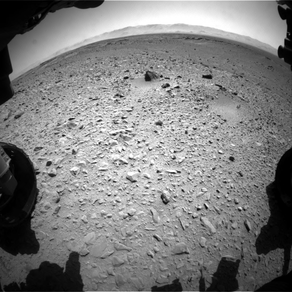 Nasa's Mars rover Curiosity acquired this image using its Front Hazard Avoidance Camera (Front Hazcam) on Sol 504, at drive 54, site number 25