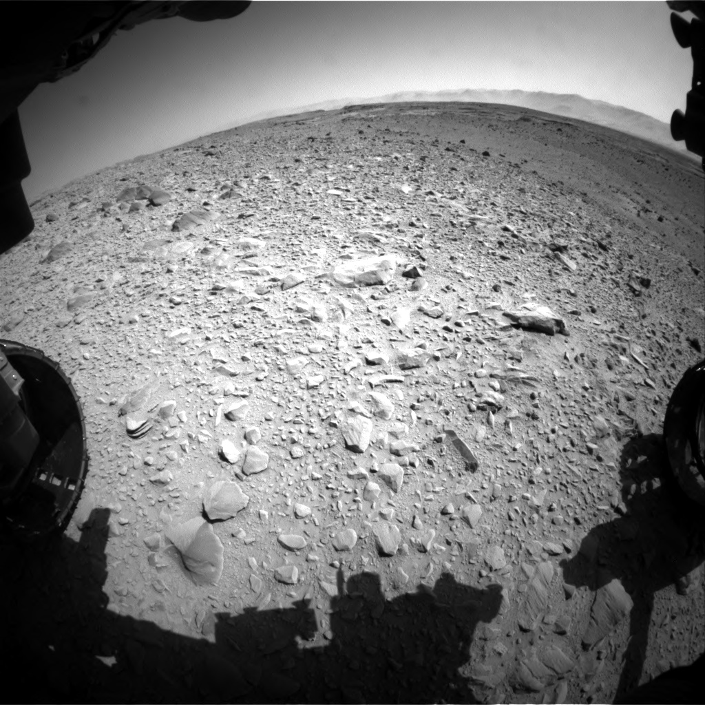 Nasa's Mars rover Curiosity acquired this image using its Front Hazard Avoidance Camera (Front Hazcam) on Sol 504, at drive 108, site number 25