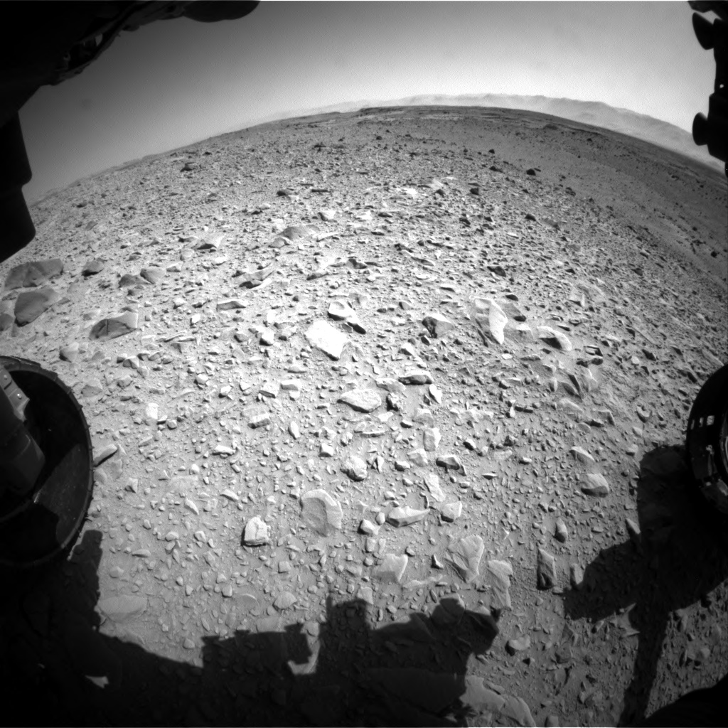 Nasa's Mars rover Curiosity acquired this image using its Front Hazard Avoidance Camera (Front Hazcam) on Sol 504, at drive 120, site number 25