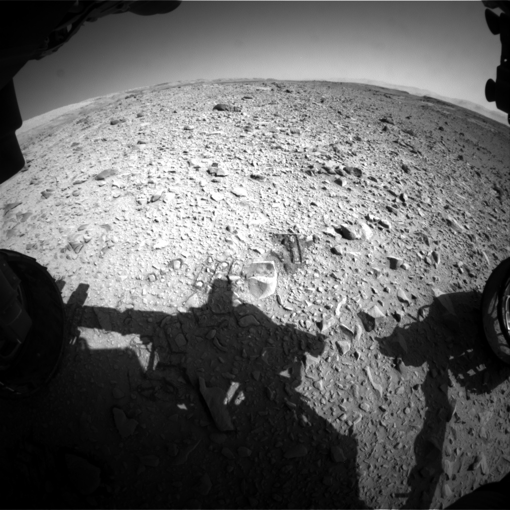 Nasa's Mars rover Curiosity acquired this image using its Front Hazard Avoidance Camera (Front Hazcam) on Sol 504, at drive 154, site number 25
