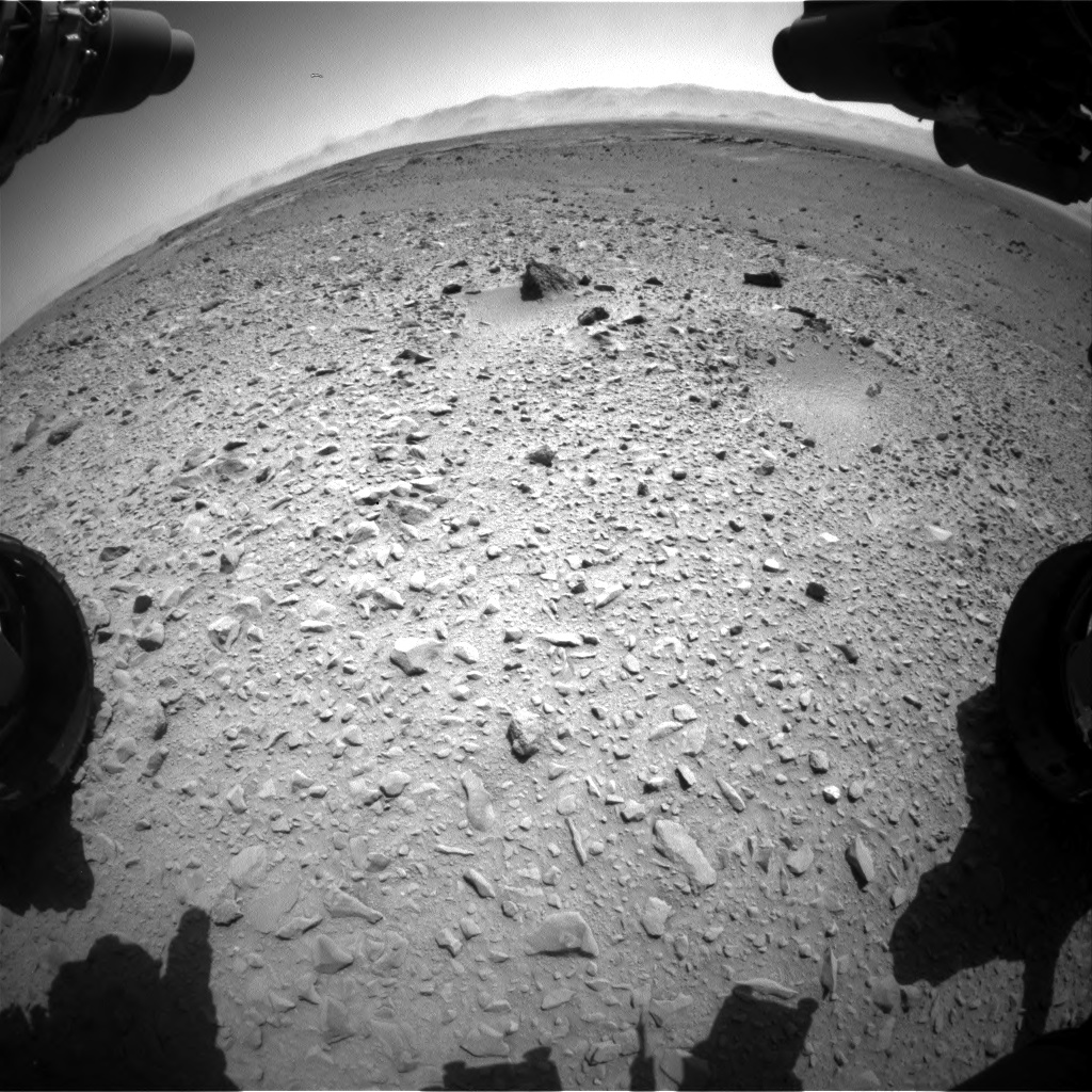 Nasa's Mars rover Curiosity acquired this image using its Front Hazard Avoidance Camera (Front Hazcam) on Sol 504, at drive 54, site number 25