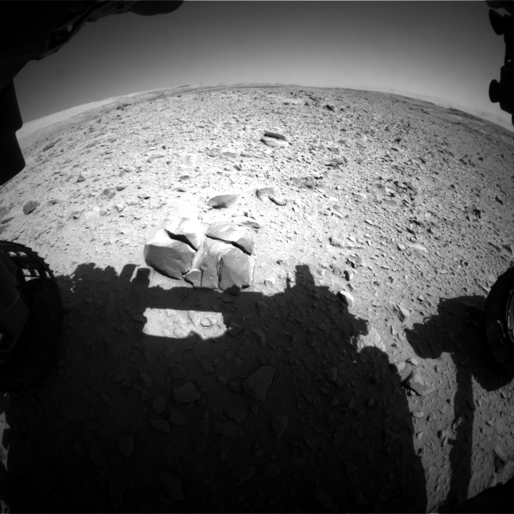 Nasa's Mars rover Curiosity acquired this image using its Front Hazard Avoidance Camera (Front Hazcam) on Sol 506, at drive 166, site number 25